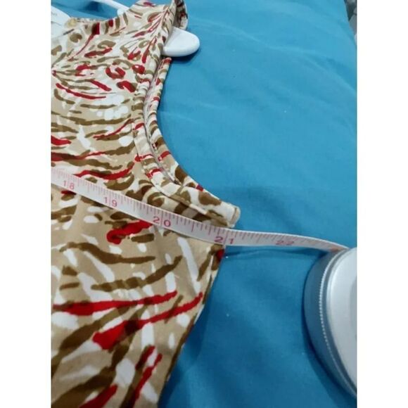 Calvin Klein Multi Color Animal Print Blouse - Picture 6 of 6